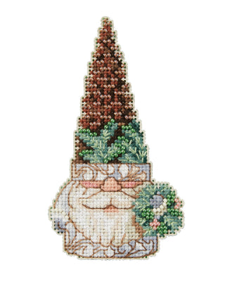 Pinecone Gnome Beaded Cross Stitch by Mill Hill