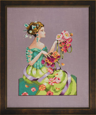 lavender flower cross stitch pattern Mirabilia