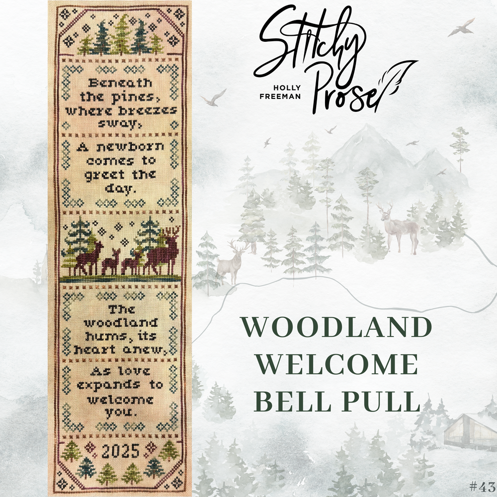 Woodland Welcome Bell Pull by Stitchy Prose