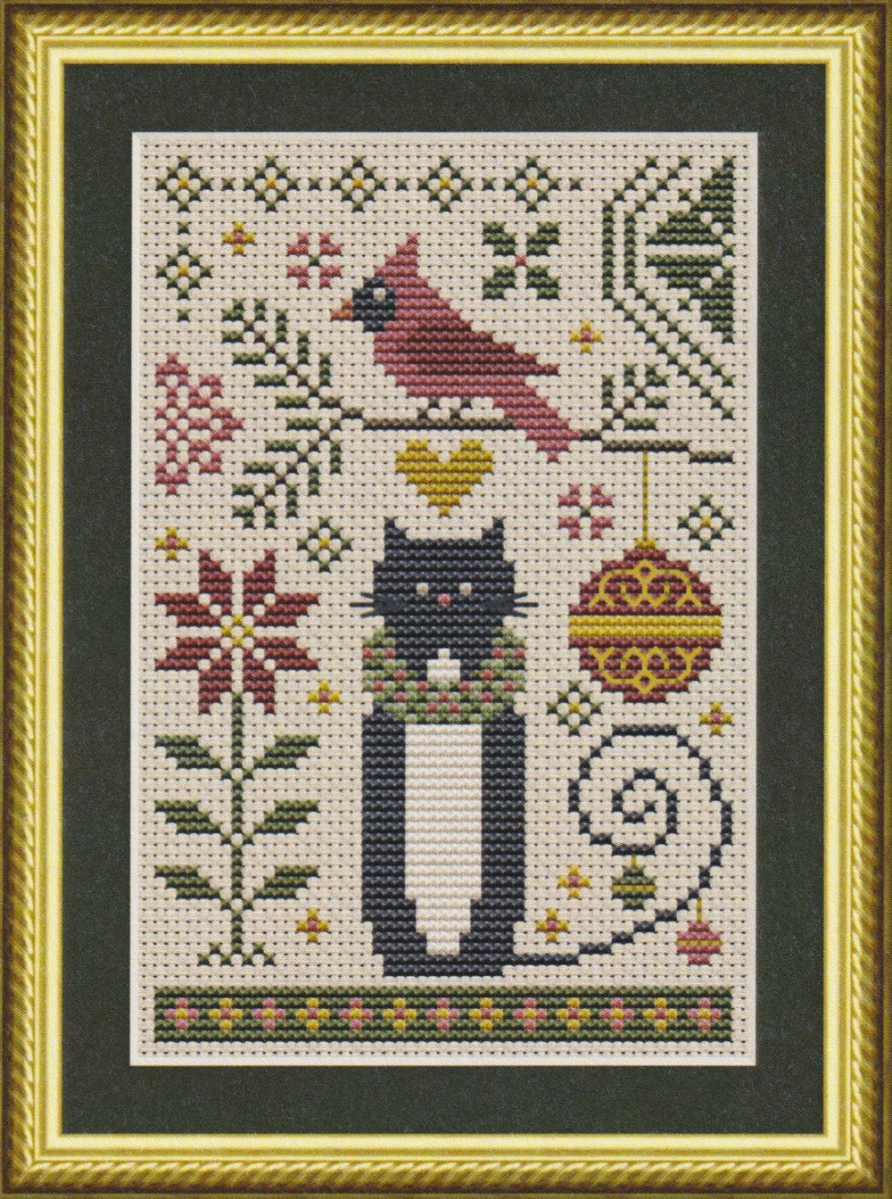 A Cat and Cardinal Christmas by Happiness is Heart Made
