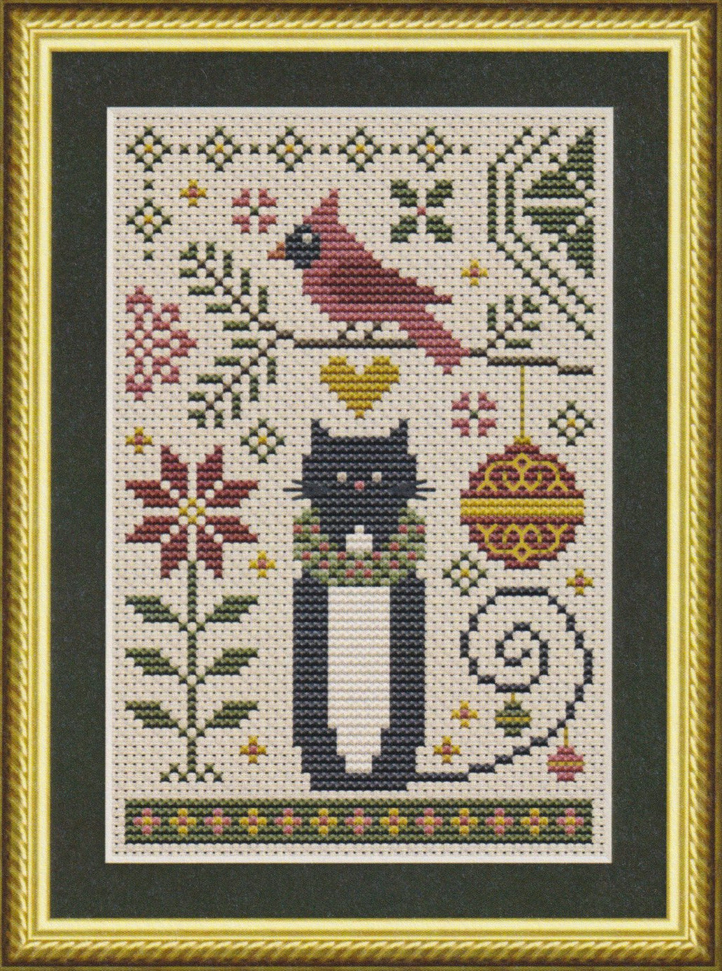 A Cat and Cardinal Christmas by Happiness is Heart Made