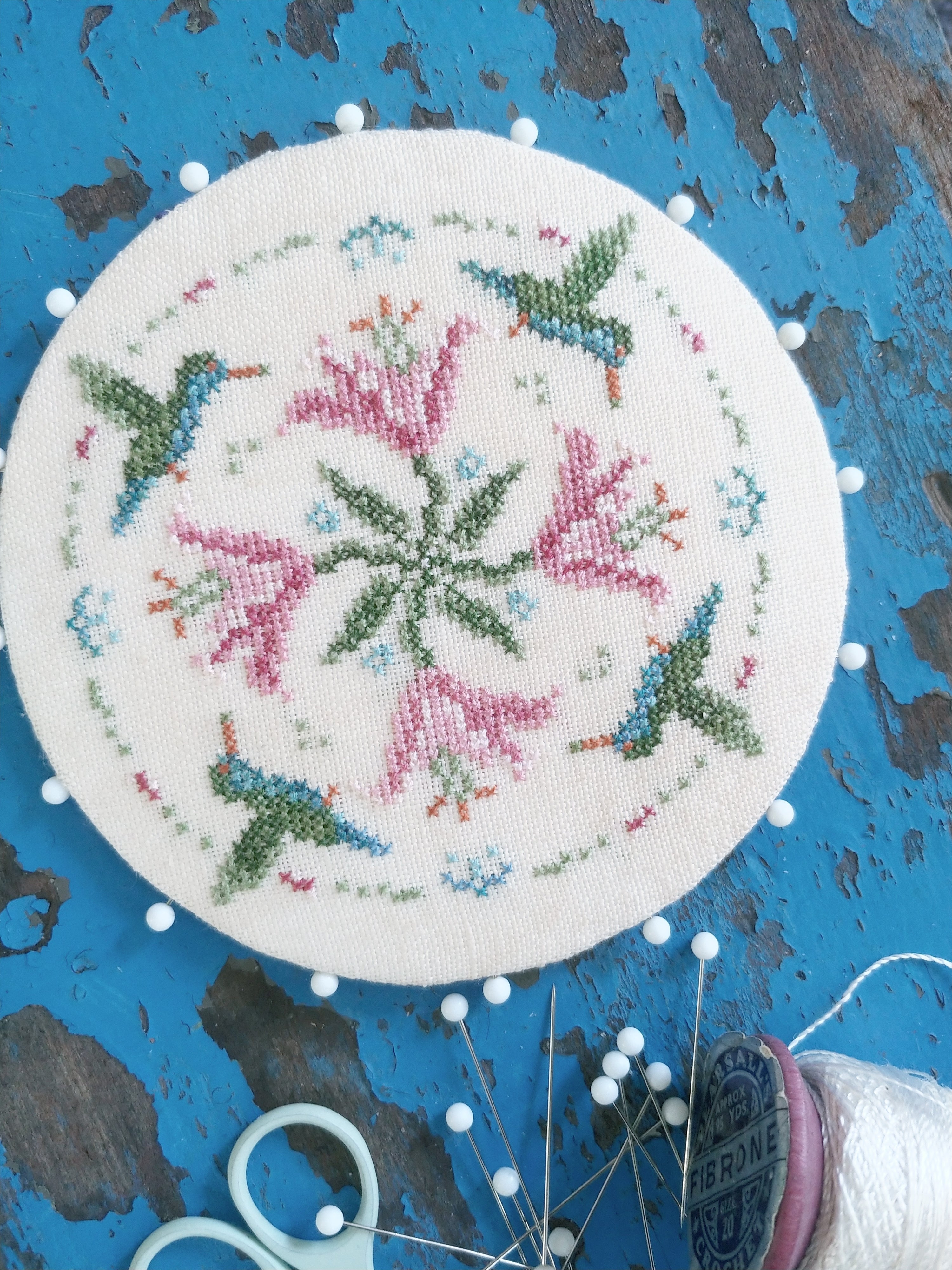 A Charm of Hummingbirds by MoJo Stitches