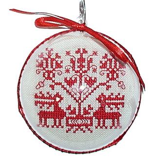 A Redwork Christmas Ornament Kit - Praiseworthy Stitches - Preorder - BeStitchMe