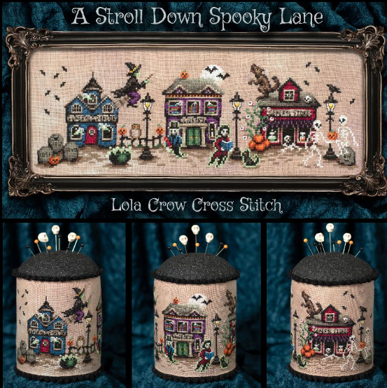 A Stroll Down Spooky Lane by Lola Crow Cross Stitch - Preorder