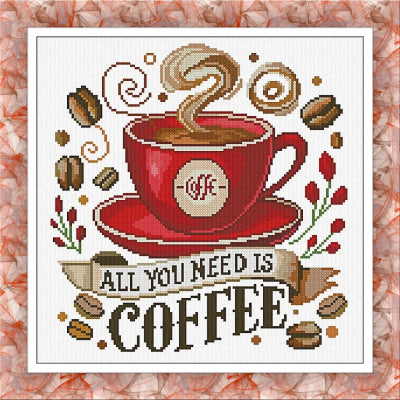 All You Need is Coffee by Alessandra Adelaide Needleworks