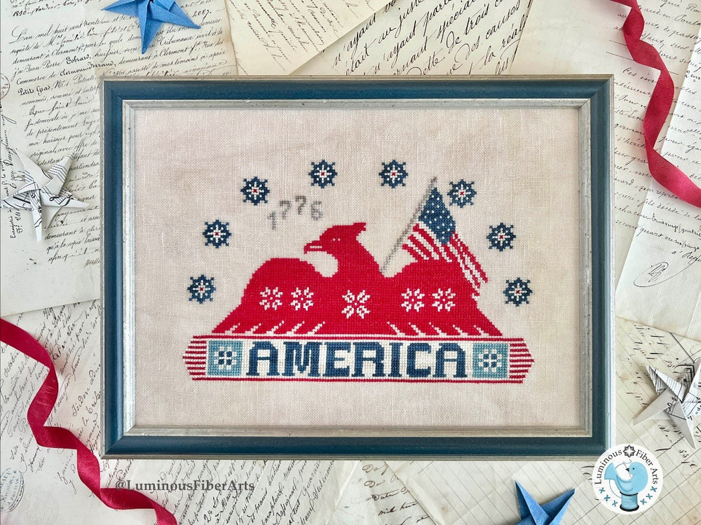 American Eagle Coverlet by Luminous Fiber Arts
