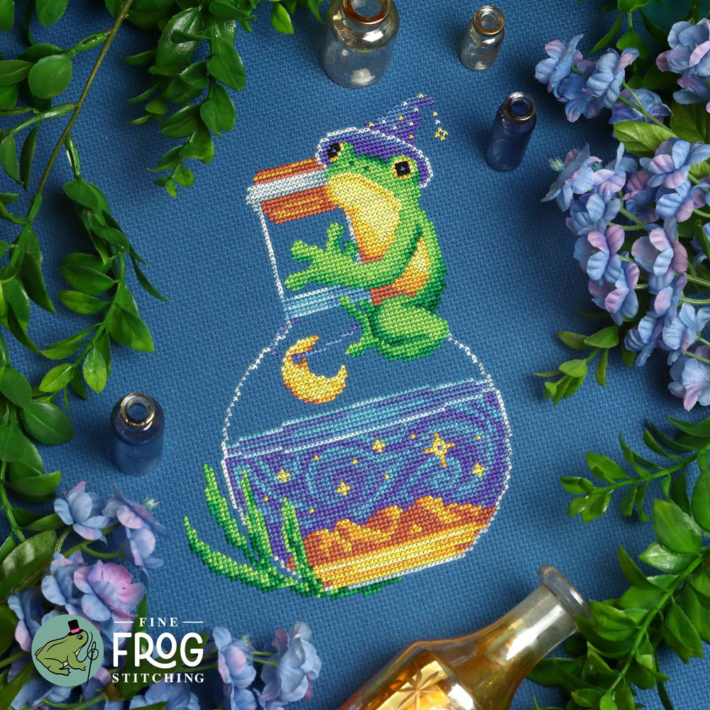 Amphibian Alchemist by Fine Frog Stitching