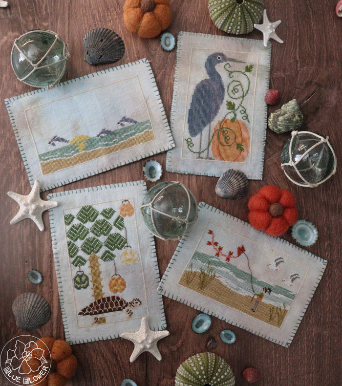 Autumn Beach Postcards by The Blue Flower