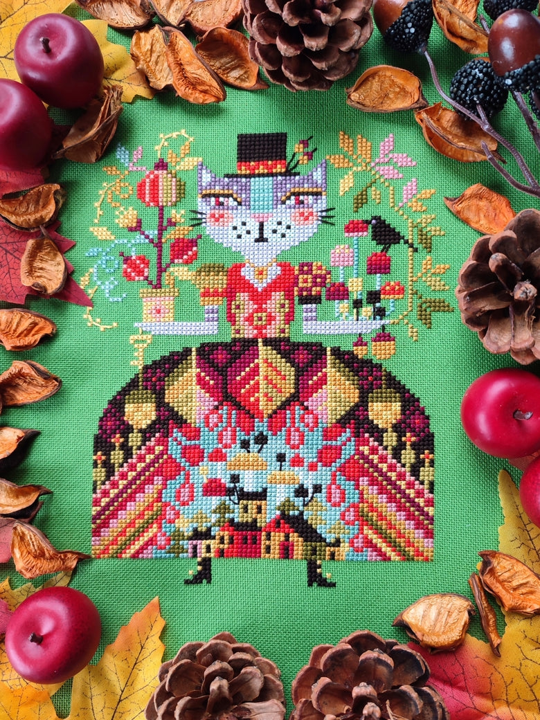 Autumn Cat by Barbara Ana Designs