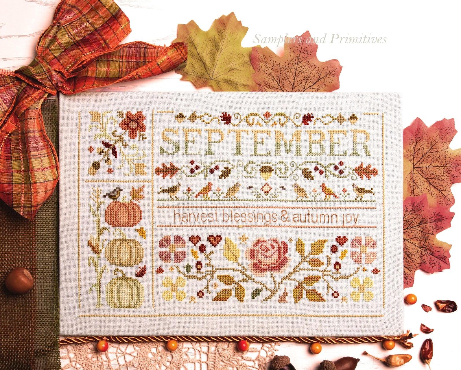 Autumn Joy by Samplers and Primitives - Preorder