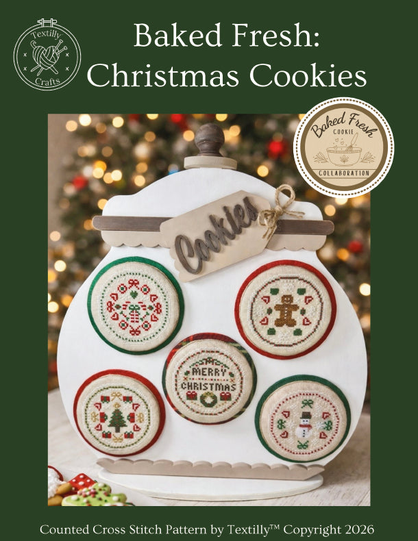 Baked Fresh: Christmas Cookies - Textilly Crafts - Preorder - BeStitchMe
