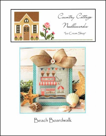 Beach Boardwalk Ice Cream Shop by Country Cottage Needleworks