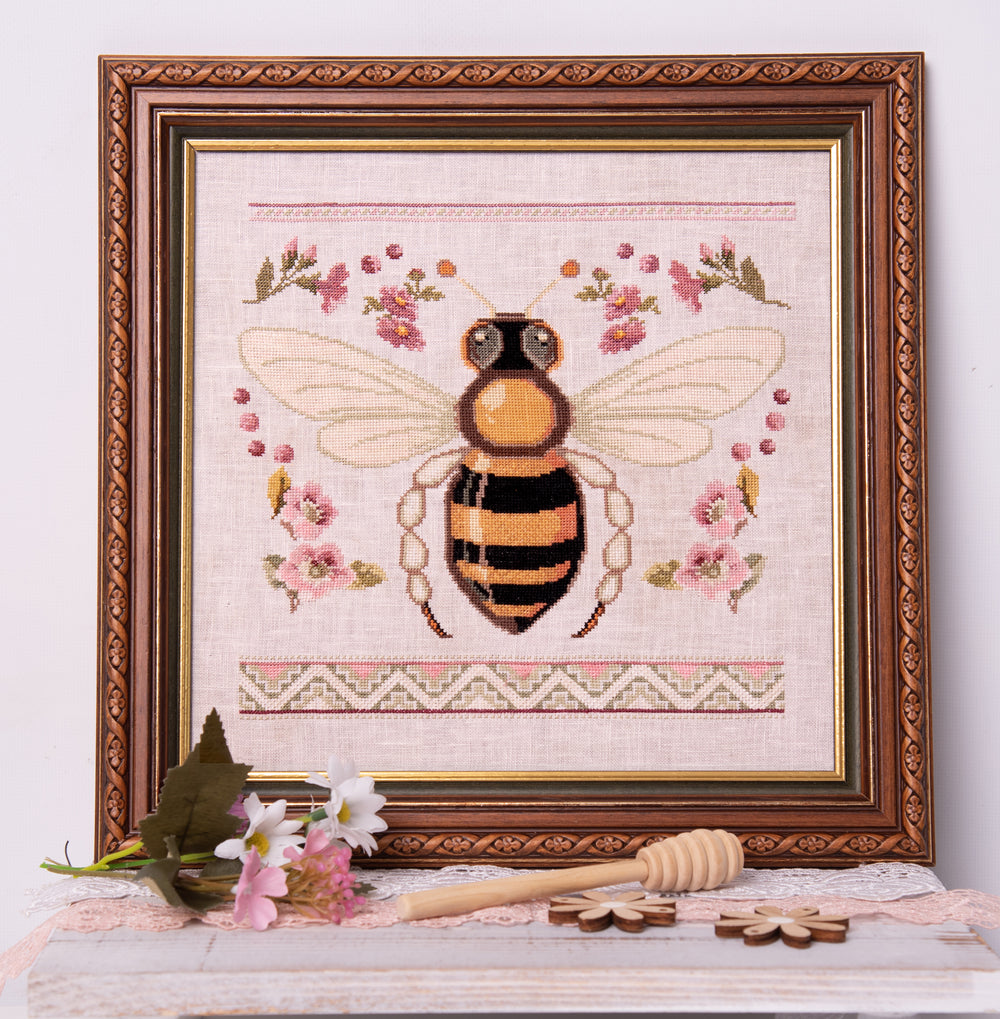Bee and Blossoms - Samplers and Primitives - Preorder - BeStitchMe