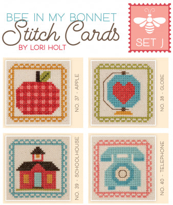 Bee in My Bonnet Stitch Cards Set J by It's Sew Emma
