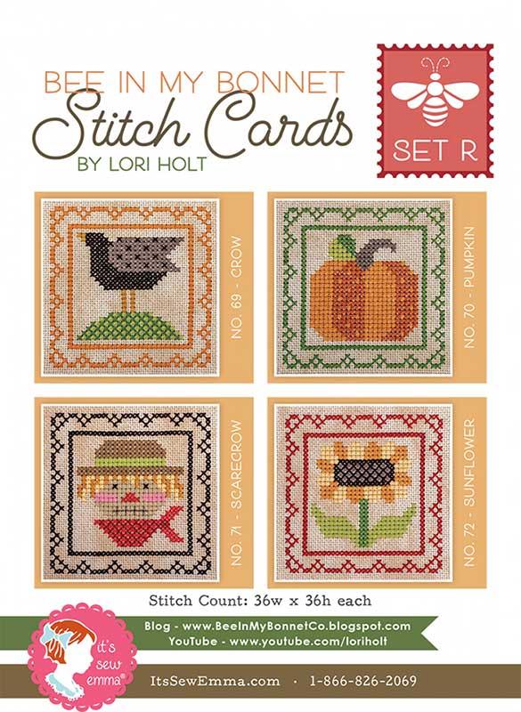 Bee in my Bonnet Stitch Cards Set R by It's Sew Emma