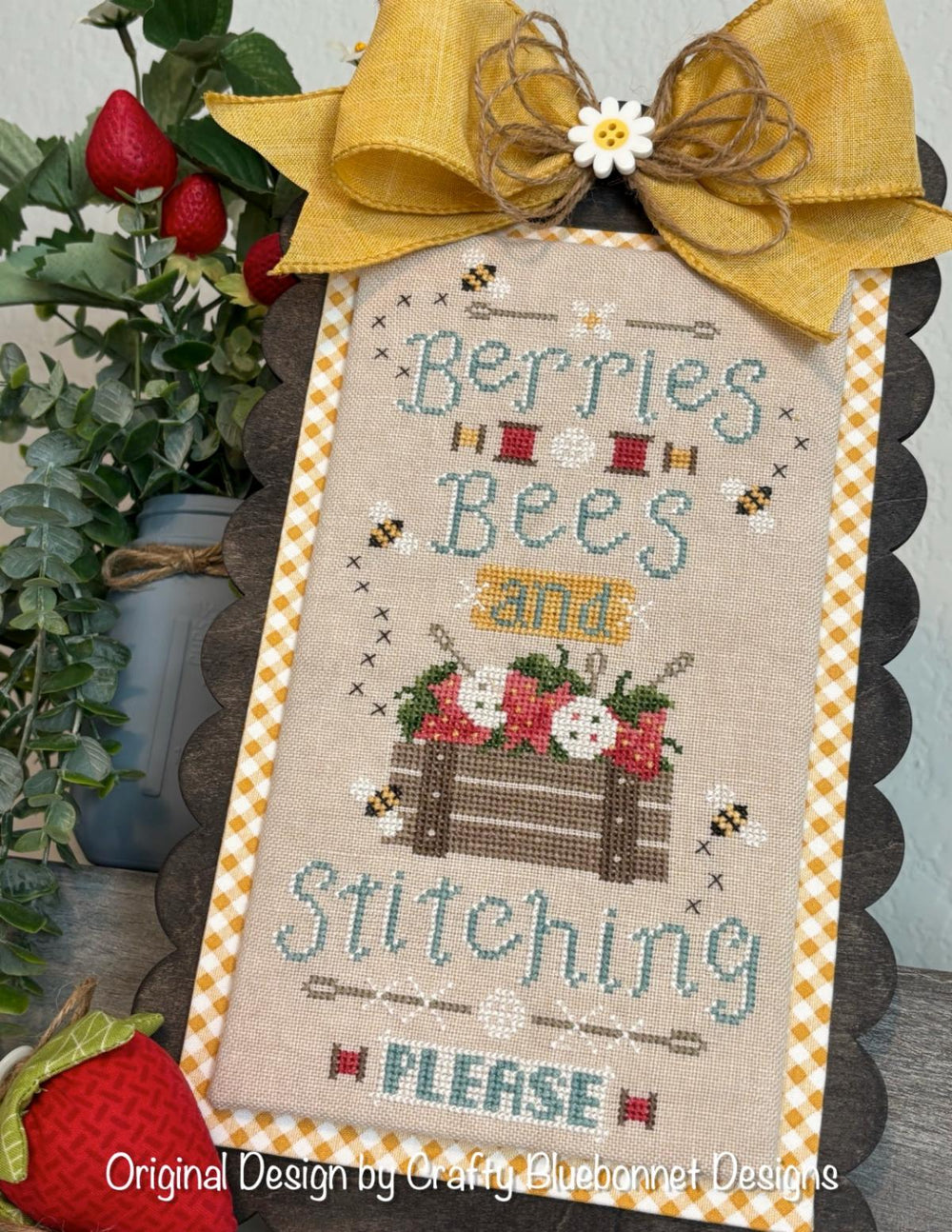 Berries, Bees and Stitching Please - Crafty Bluebonnet Designs - Preorder - BeStitchMe