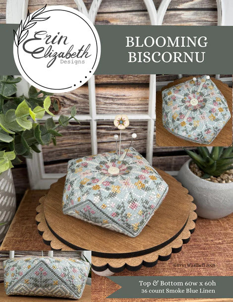 Blooming Biscornu by Erin Elizabeth Designs