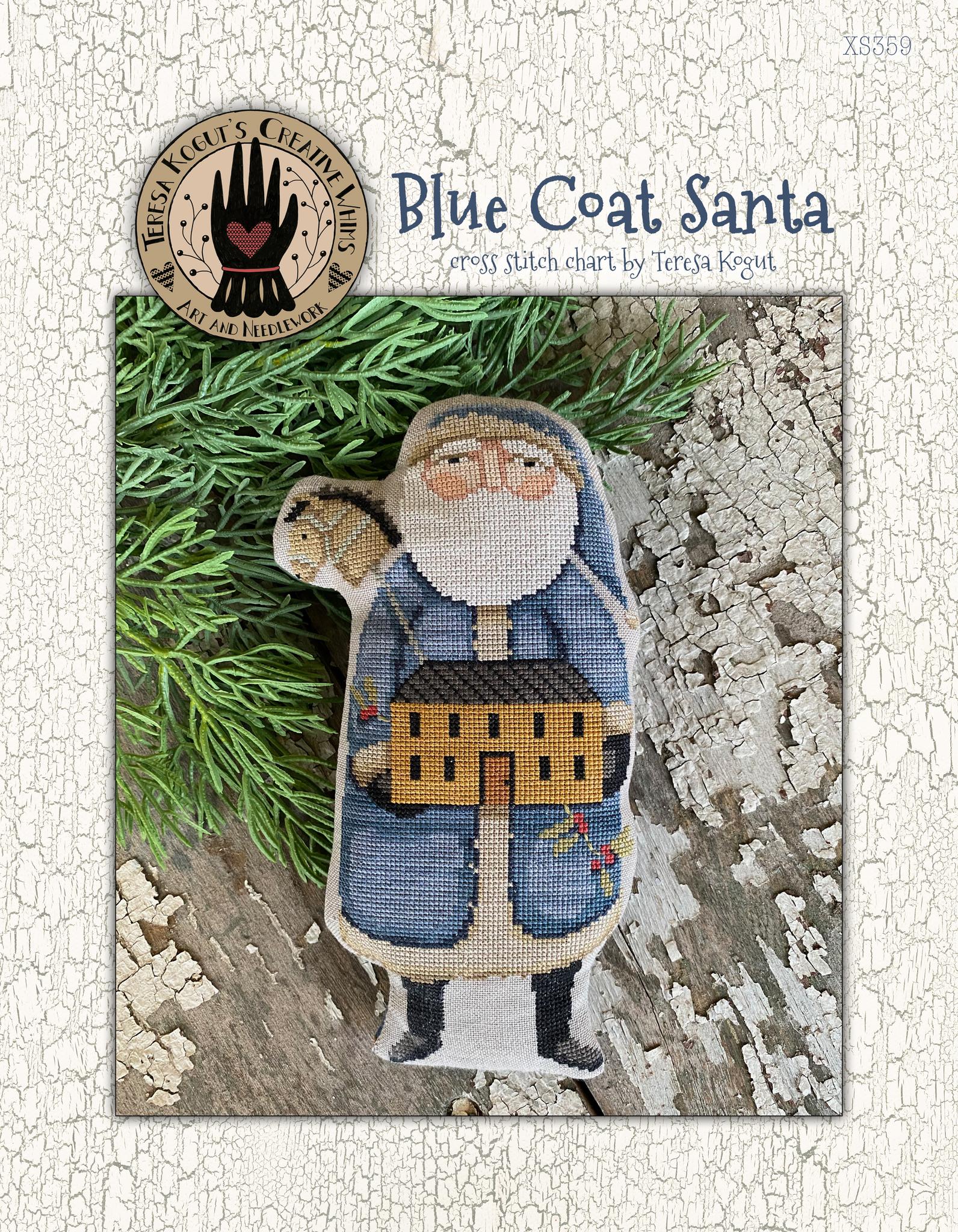 Blue Coat Santa by Teresa Kogut