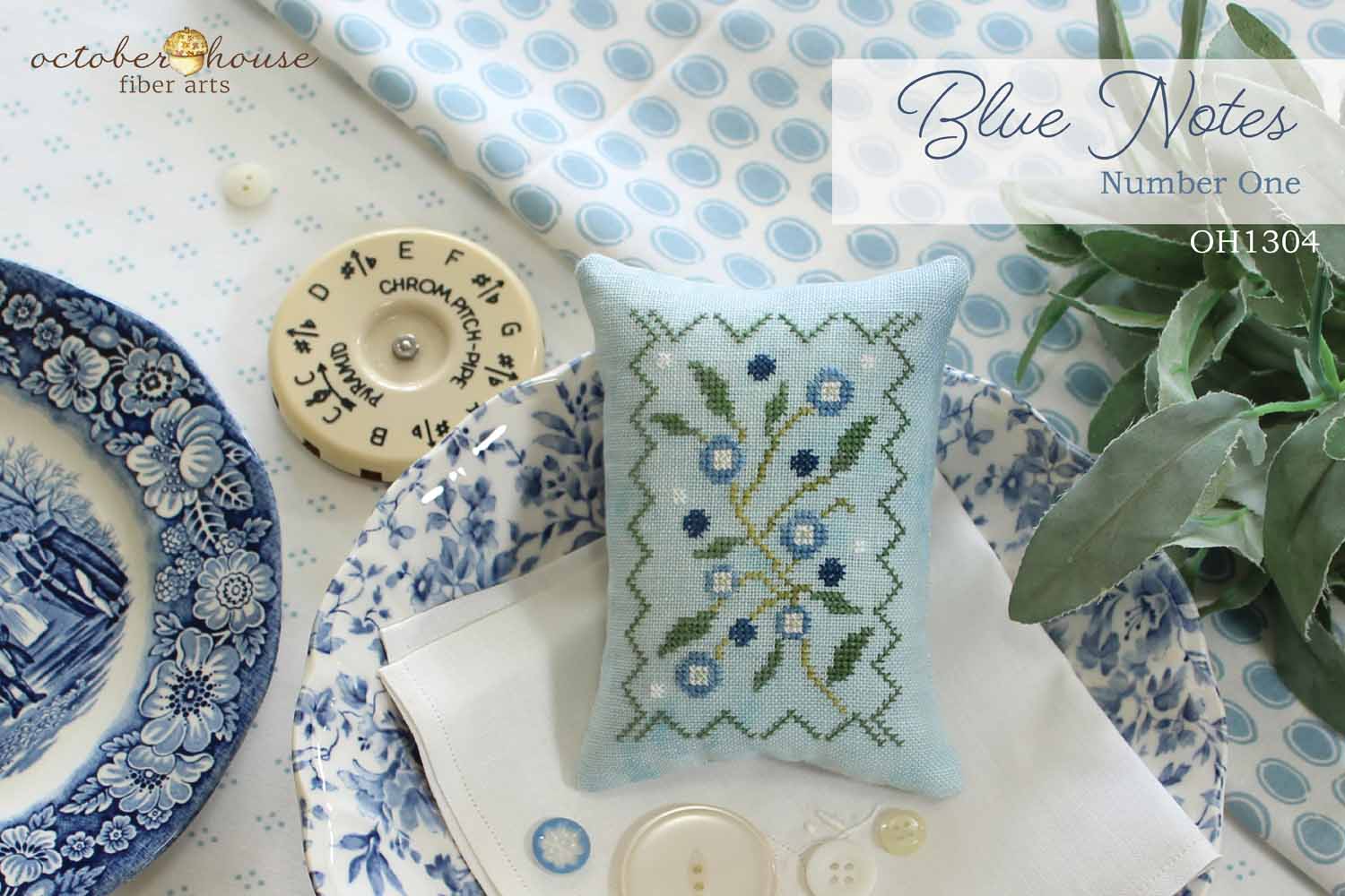 Blue Notes Number One - October House Fiber Arts - Preorder - BeStitchMe