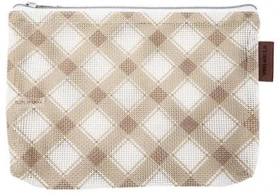 Burlap Mini Mad For Plaid Project Bag