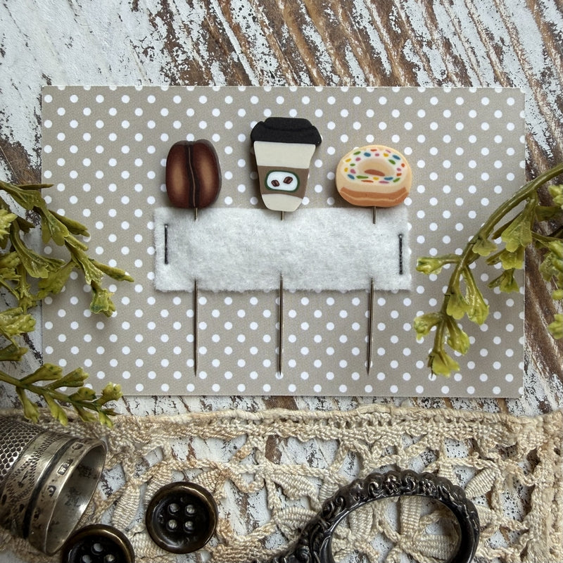 Coffee Pin Set by PuntiniPuntini - Preorder