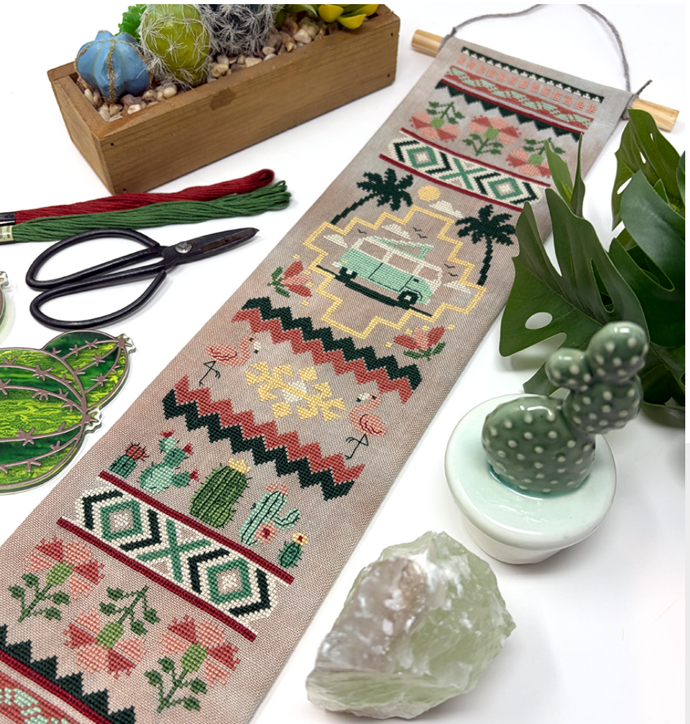 Cactus & Caravan Bell Pull by Tiny Modernist