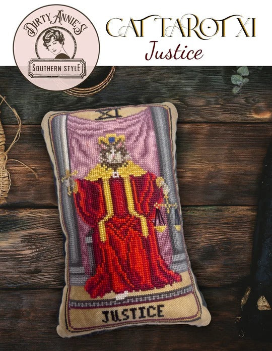 Cat Tarot XI Justice by Dirty Annie's Southern Style