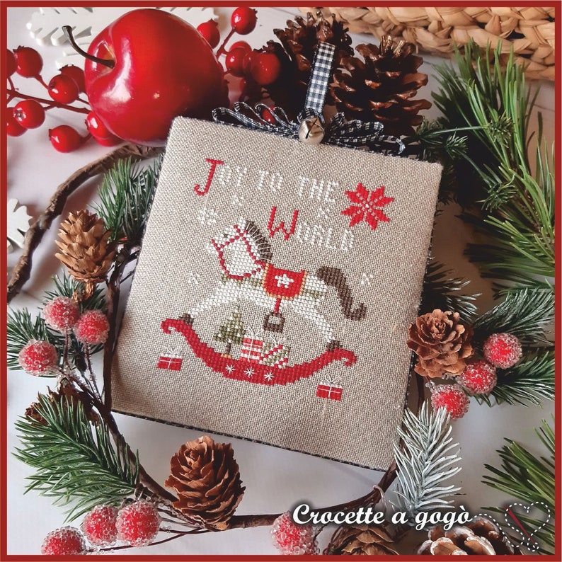Cavallo a dondolo- 12 Christmas Vintage Series by Crocette a gogo