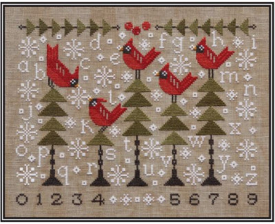 Chilly Cardinals Sampler by Artful Offerings - BeStitchMe