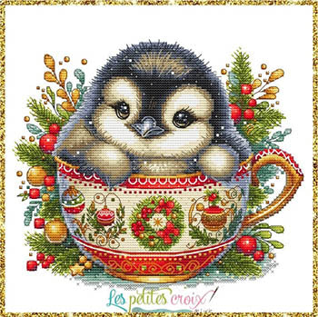 Christmas Animals Cups Penguin by Les petites croix de Lucie