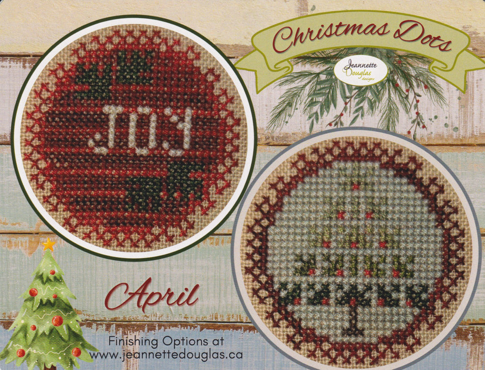 Christmas Dots April by Jeanette Douglas Designs