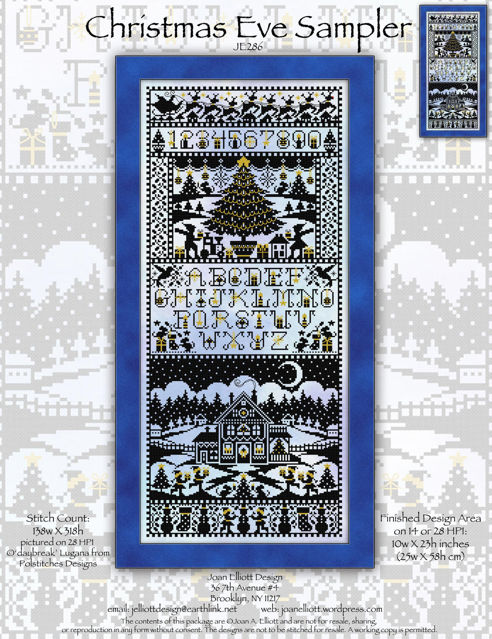 Christmas Eve Sampler by Joan Elliott Design