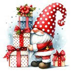 Christmas Gift Gnome Needleminder by Les petites croix de Lucie