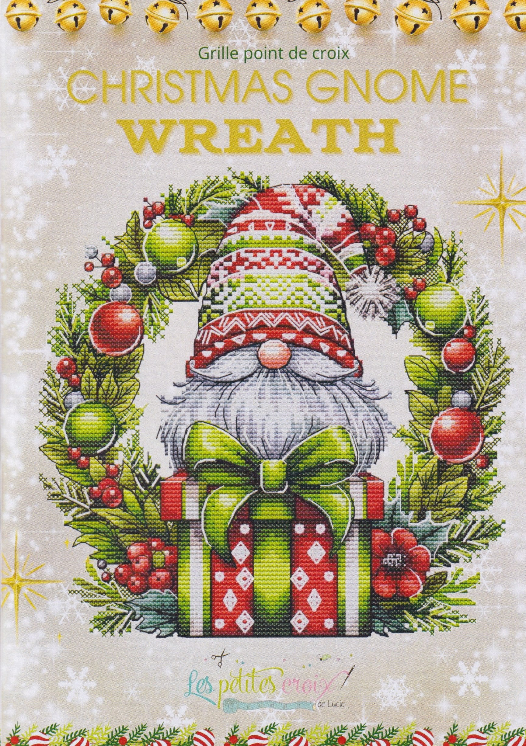 Christmas Gnome Wreath by Les petites croix