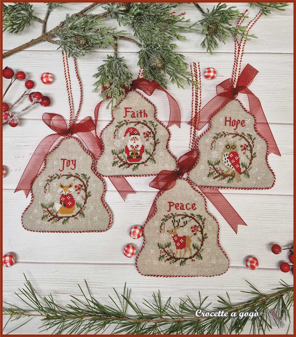 Christmas Joys "Four Little Ornaments"by Crocette a gogo