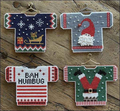Christmas Jumper Ornaments Collection I by Haystack Stitching