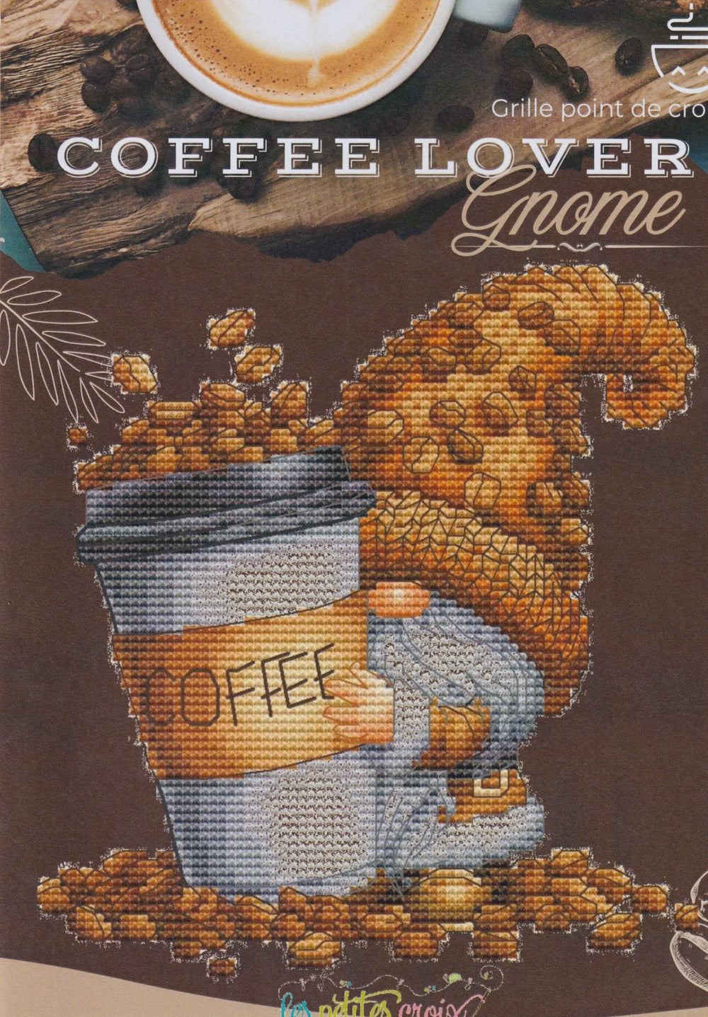 Coffee Lover Gnome by Les petites croix de Lucie