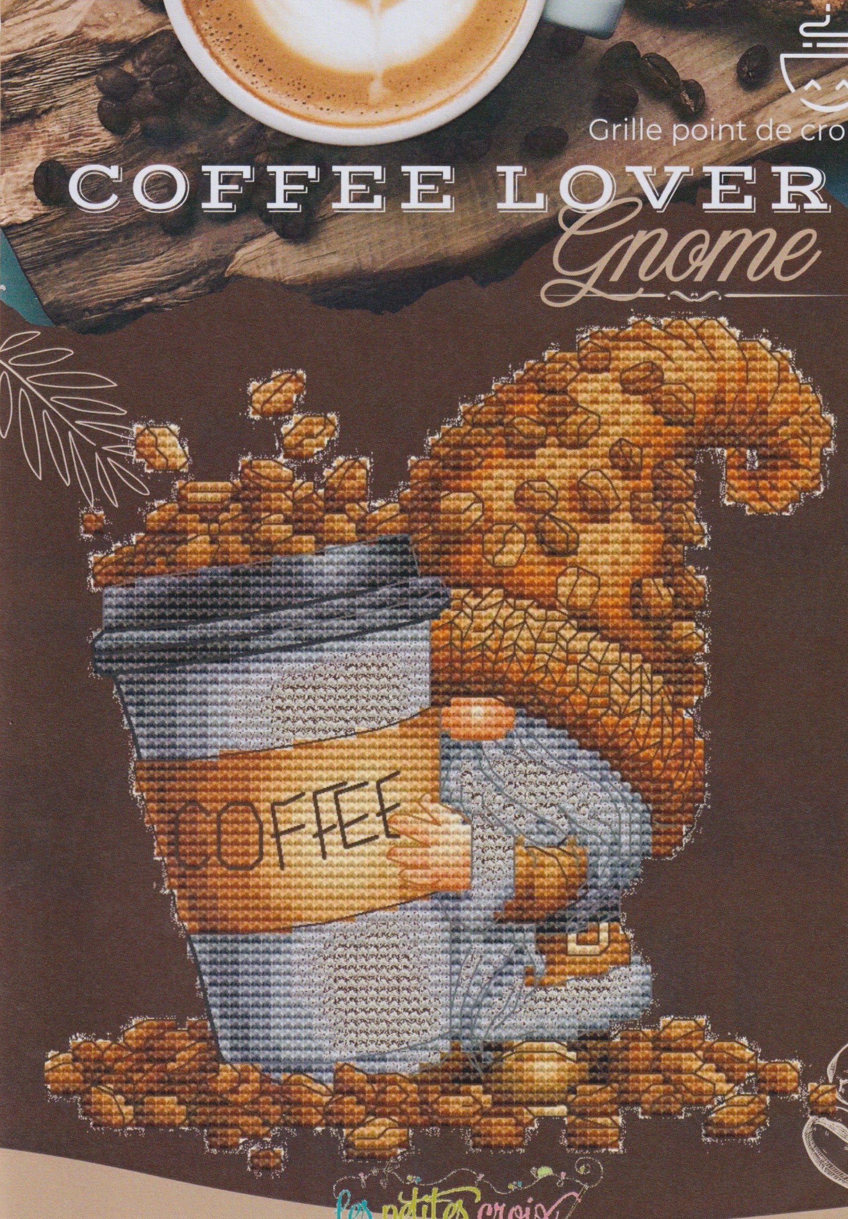 Coffee Lover Gnome by Les petites croix de Lucie