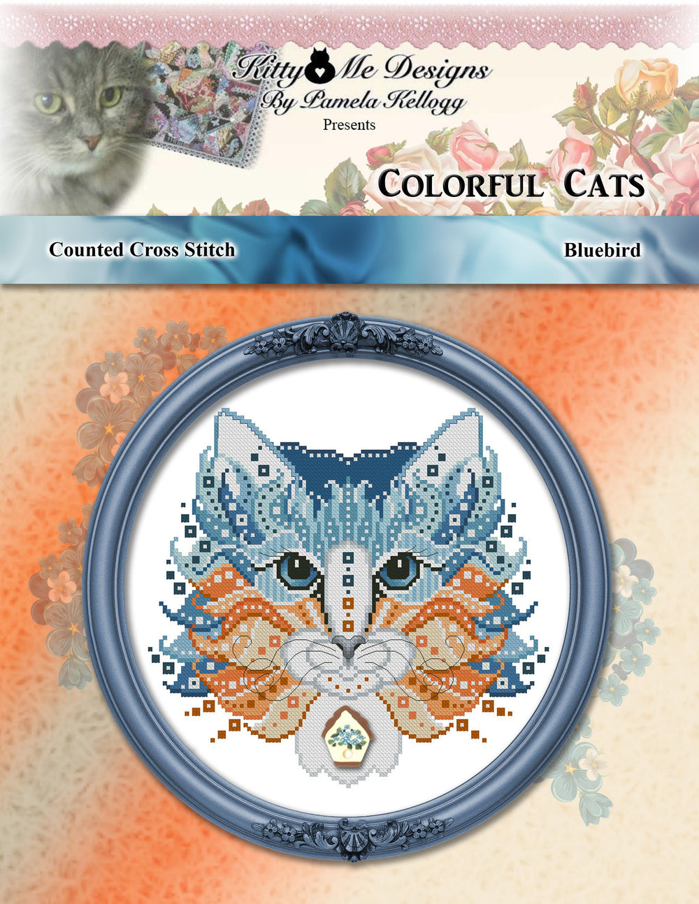 Colorful Cats: Bluebird by Kitty and Me Designs