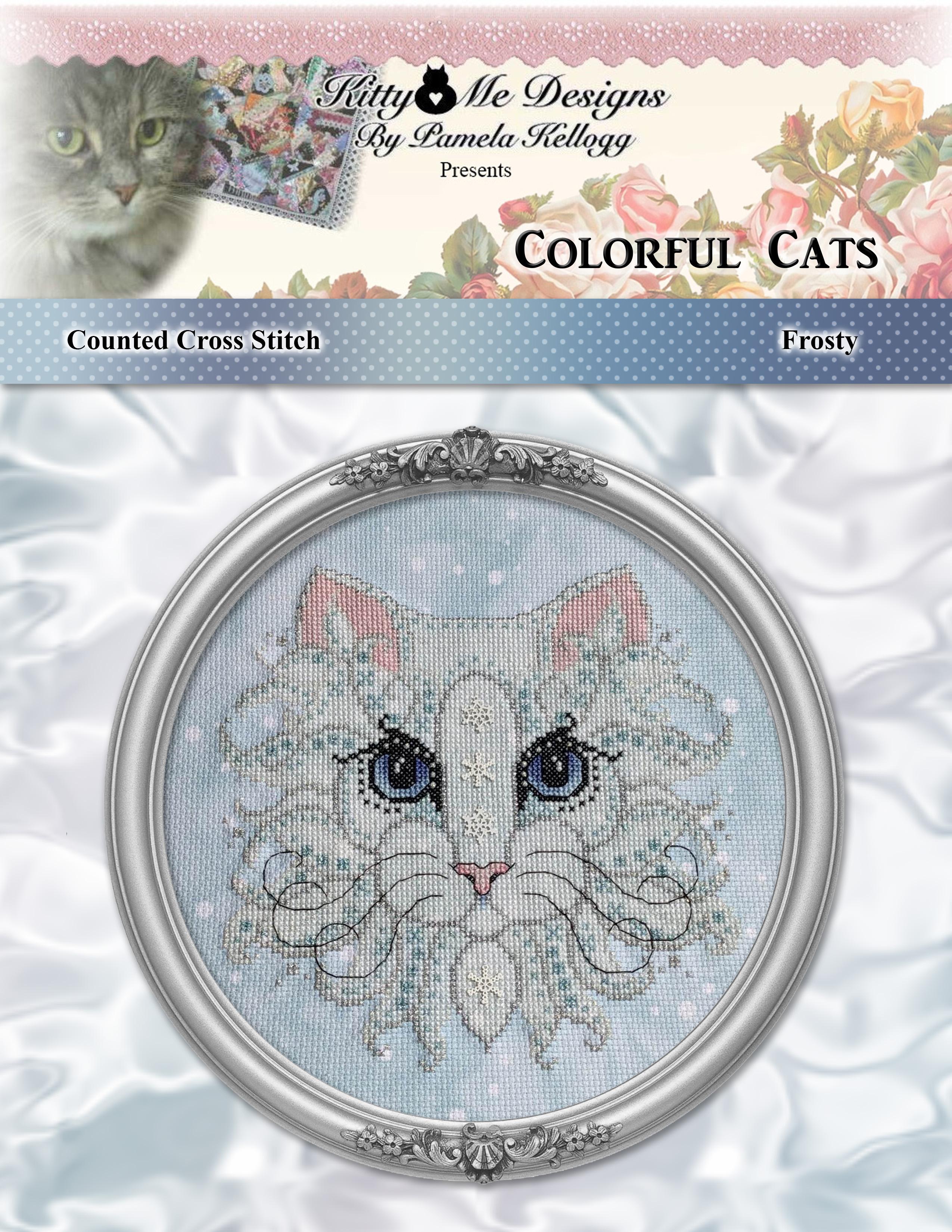 Colorful Cats: Frosty by Kitty and Me Designs