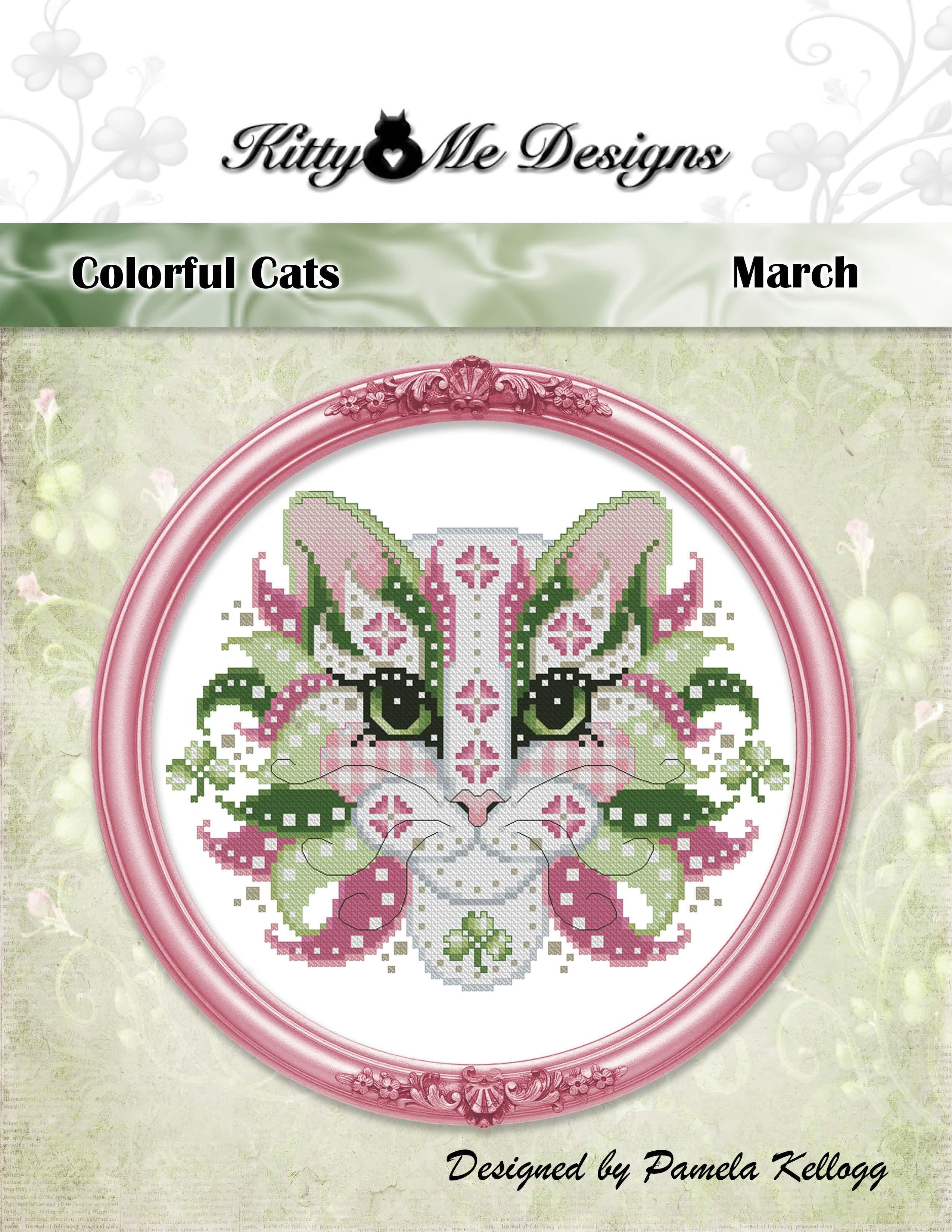 Colorful Cats: March by Kitty and Me Designs