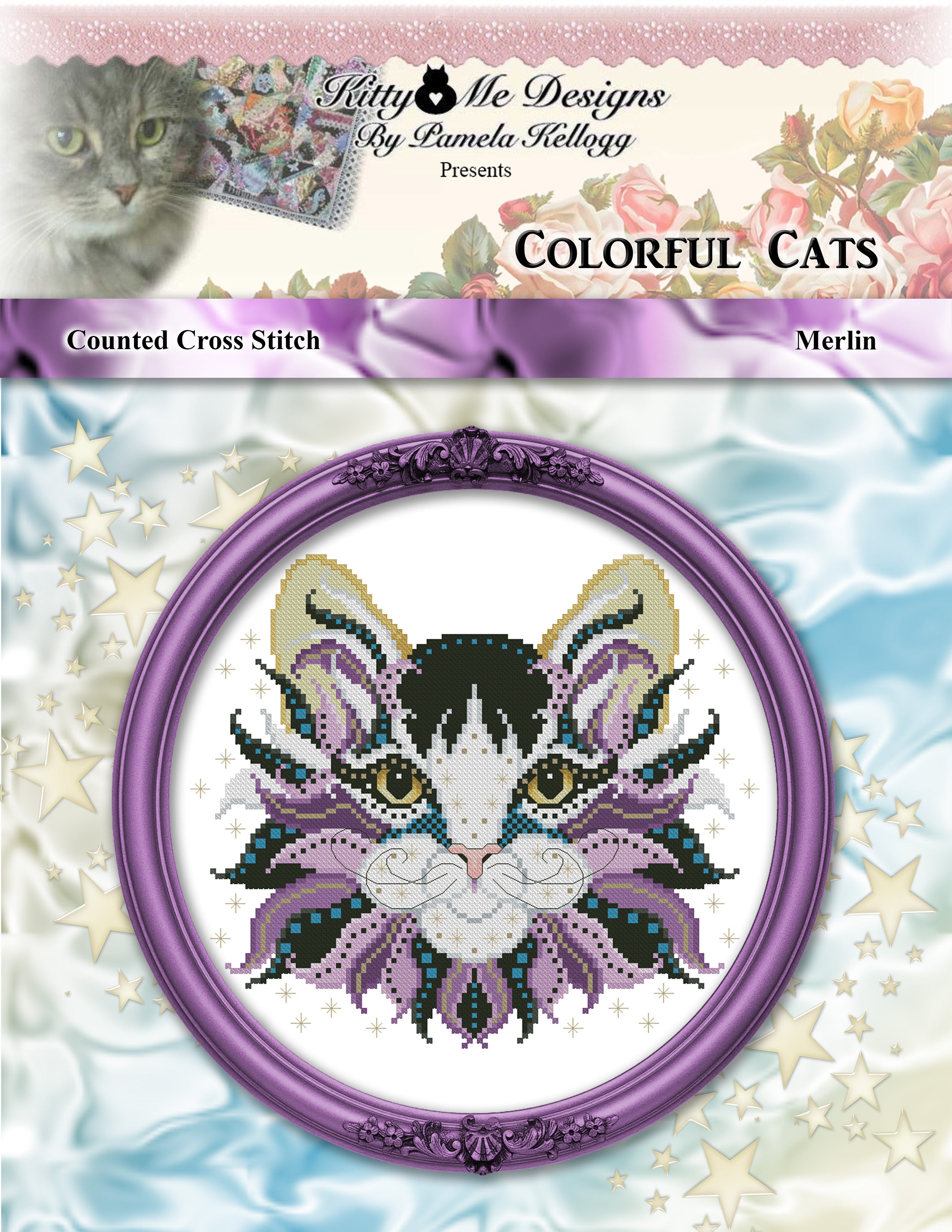 Colorful Cats: Merlin by Kitty and Me Designs