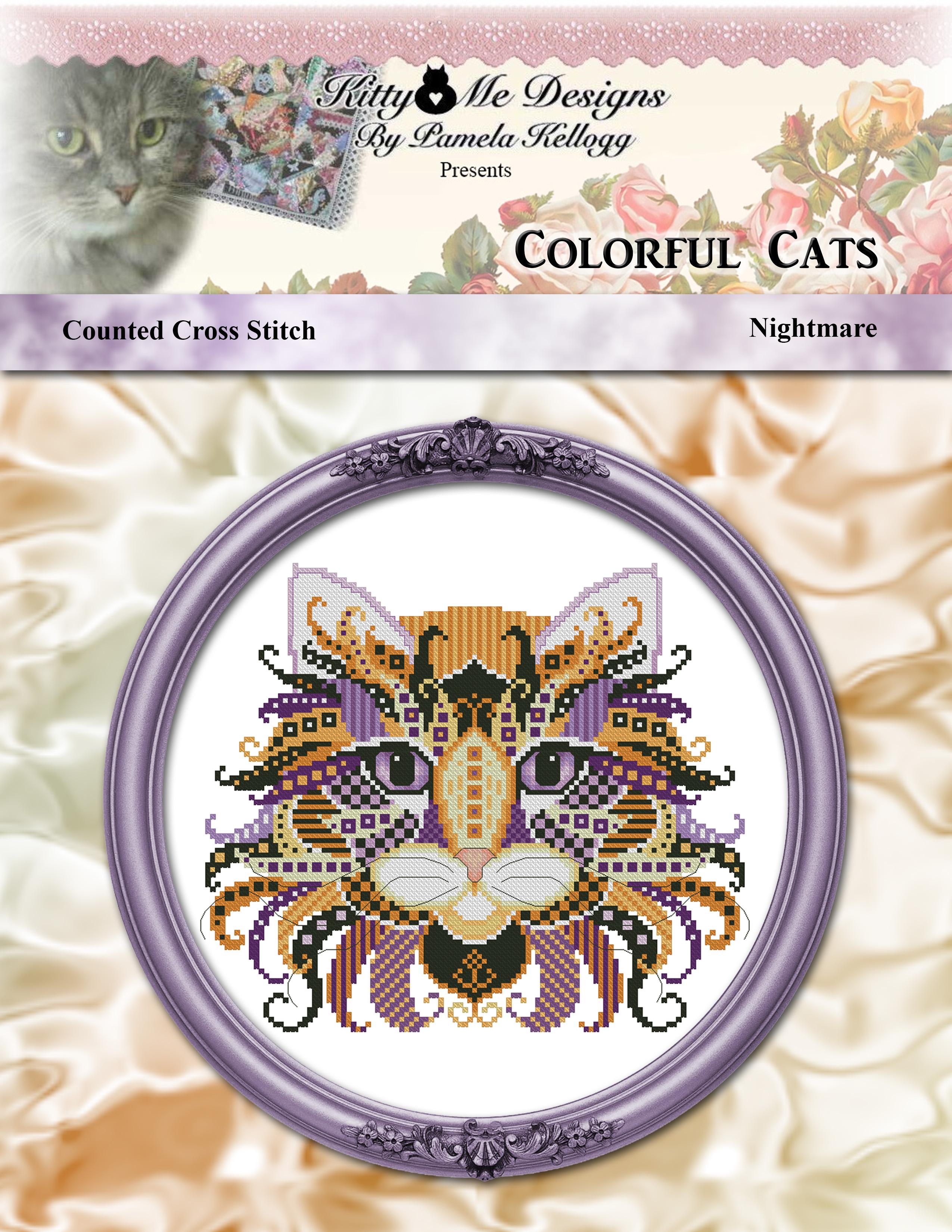 Colorful Cats: Nightmare by Kitty and Me Designs