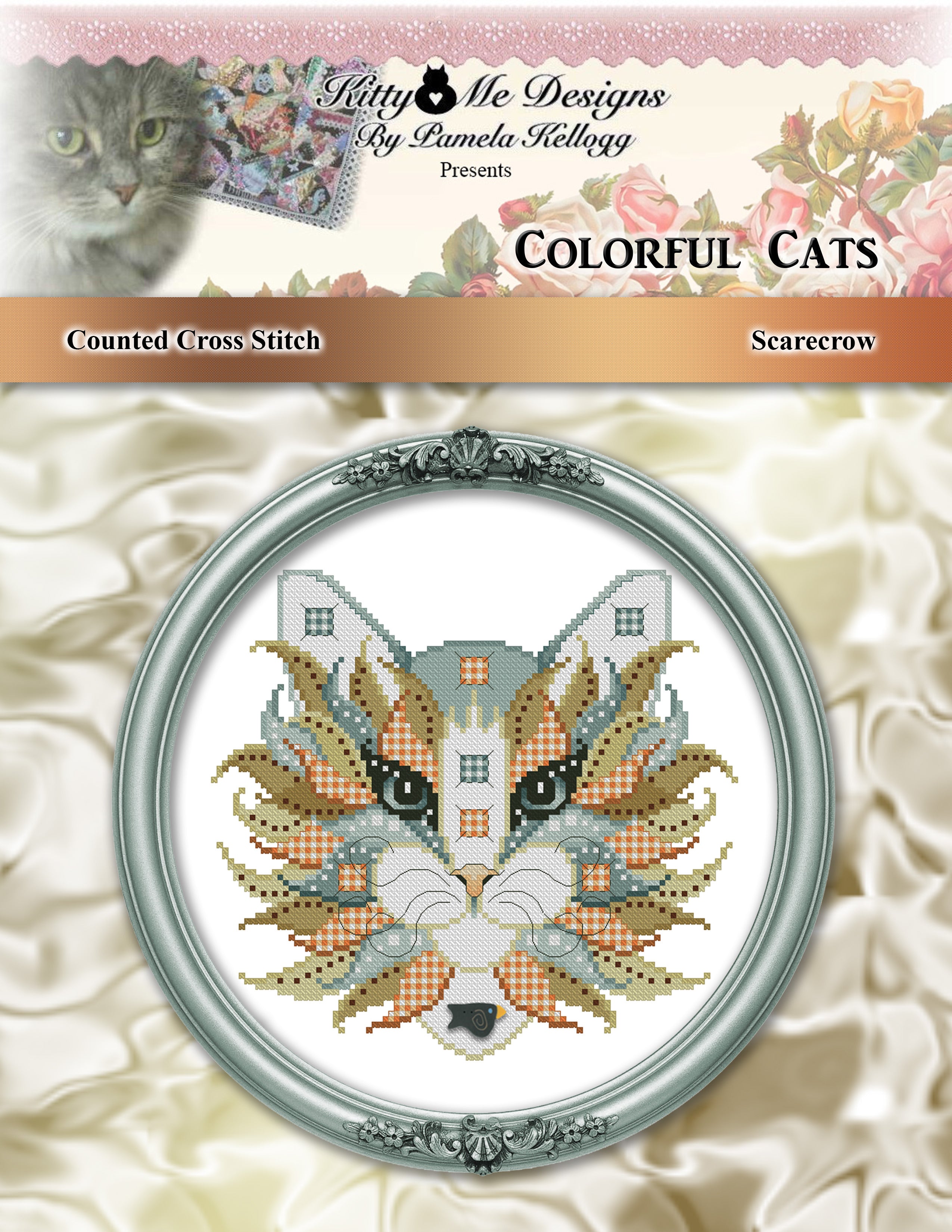 Colorful Cats: Scarecrow by Kitty and Me Designs