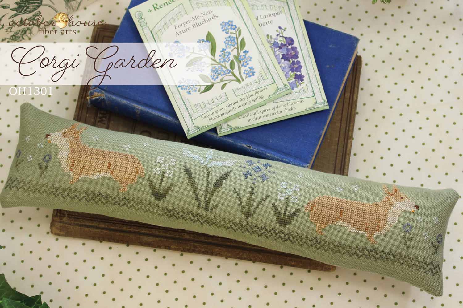 Corgi Garden - October House Fiber Arts - Preorder - BeStitchMe