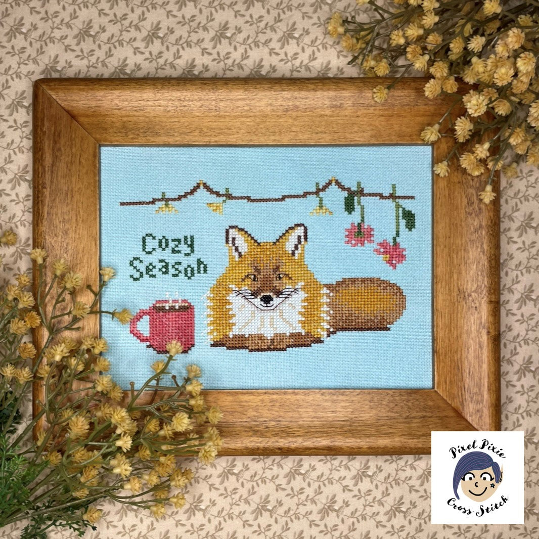 Cozy Fox by Pixel Pixie Cross Stitch