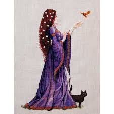Dame au Chat by Nimue-broderie