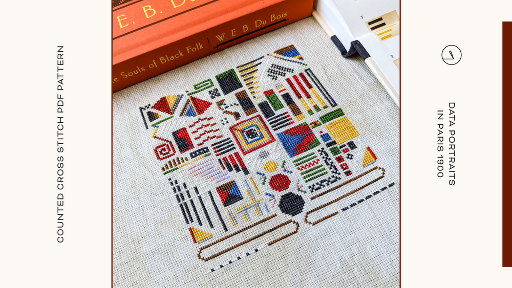 Data Portraits in Paris 1900 by Shaded Stitchery