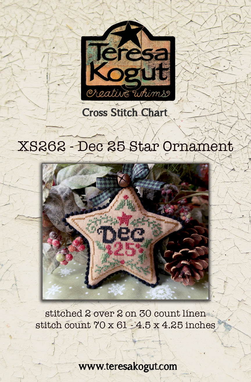 Dec 25 Star Ornament by Teresa Kogut