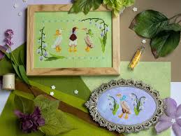 Ducks in a Bow by Sprouting Lupine